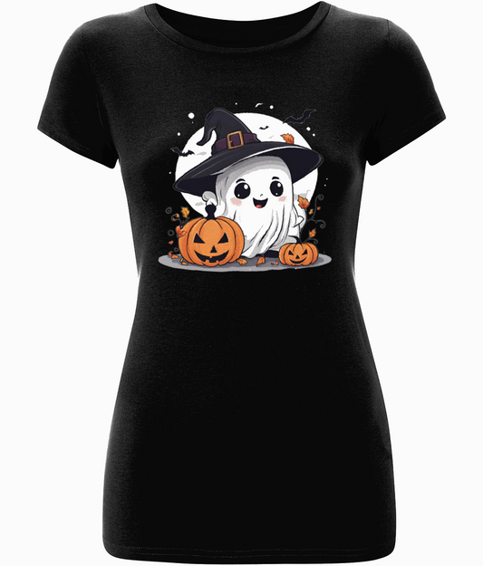 Halloween "Ghost" Women's Slim-Fit Jersey Tshirt SAYIT Fashion