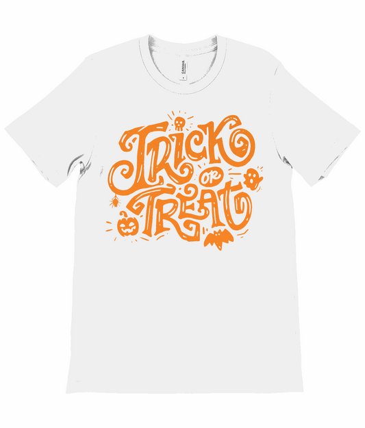 Halloween "Trick or Treat" Unisex Cotton Tshirt SAYIT Fashion