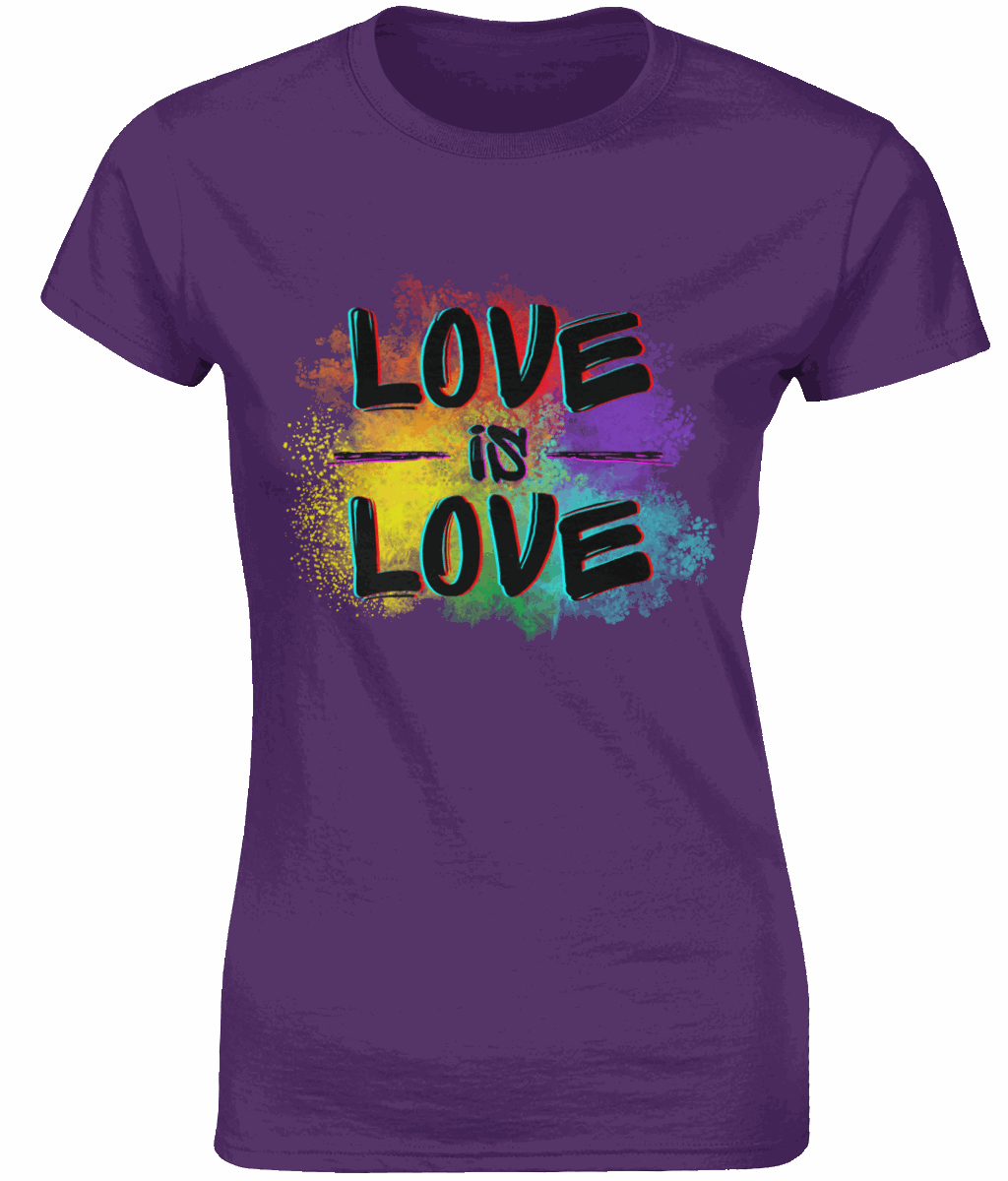 Pride "Love is Love" Women's Fitted Tshirt SAYIT Fashion