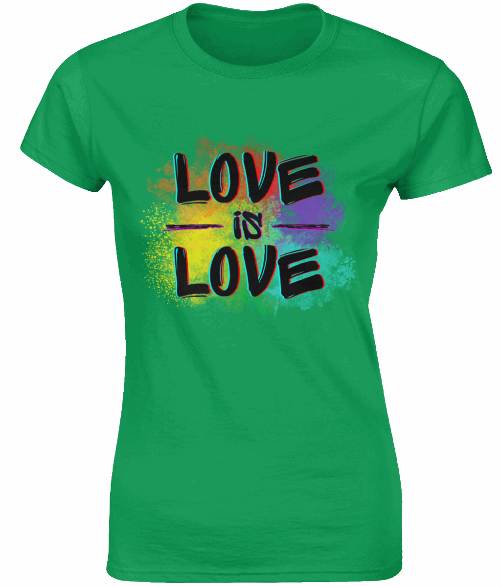 Pride "Love is Love" Women's Fitted Tshirt SAYIT Fashion