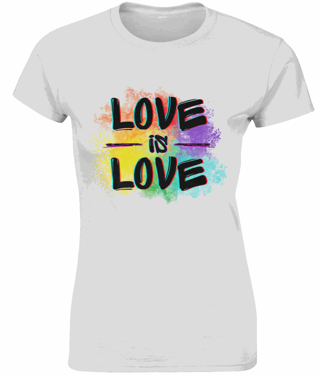 Pride "Love is Love" Women's Fitted Tshirt SAYIT Fashion