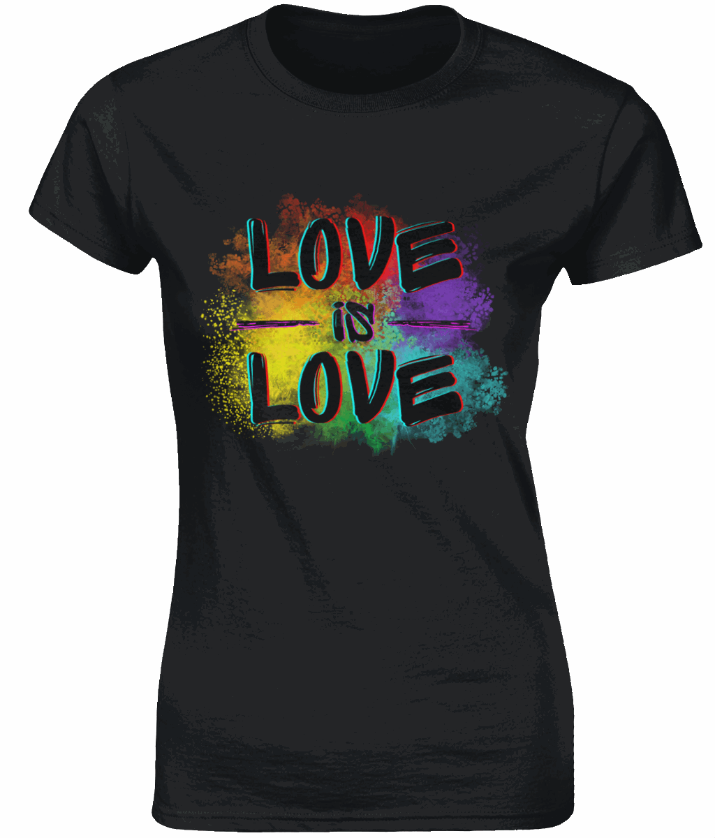 Pride "Love is Love" Women's Fitted Tshirt SAYIT Fashion