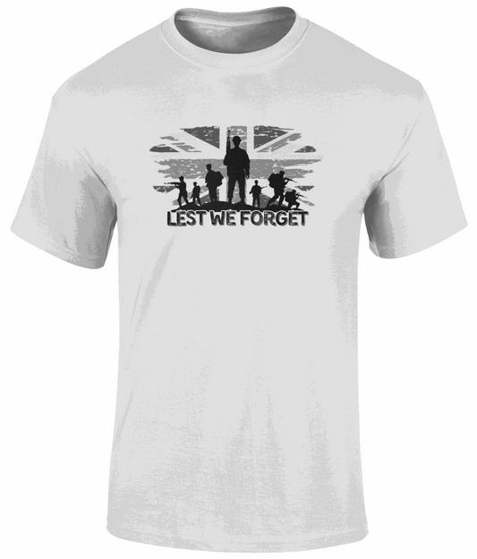 Remembrance Day "Lest we Forget" Men's Heavy Cotton Tshirt SAYIT Fashion