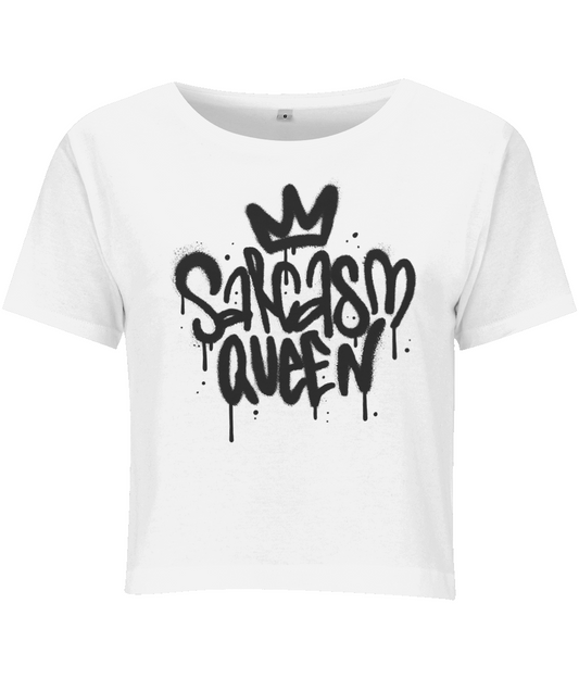 Humour "Sarcasm Queen" Women's Cropped Tshirt